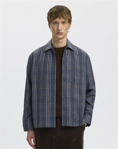 Selected - SLMRlxsvend Wool Blend Jakke - Wild Wind/Mix